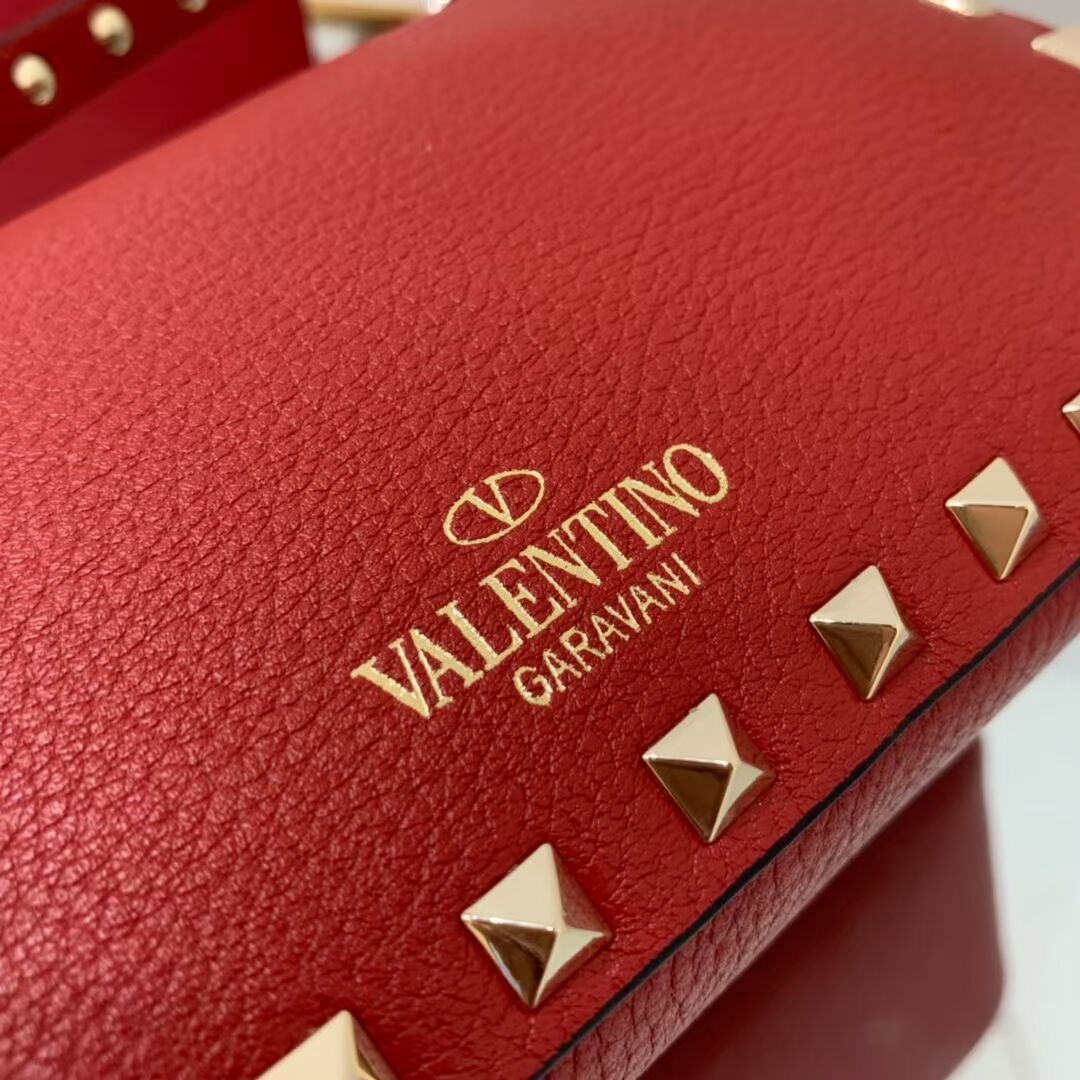 VALENTINO Origianl leather shoulder bag V4700 red