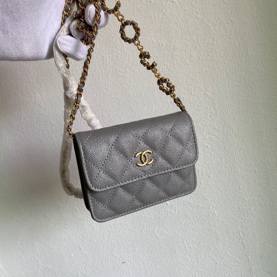 Chanel WOC Belt Bag Original Caviar Leather 2306 Gray