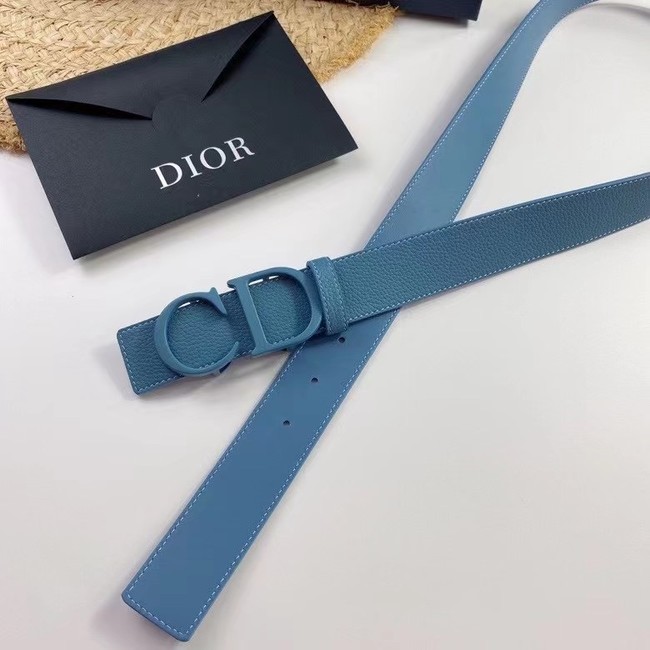 DIOR-ID BELT Raspberry Smooth Calfskin 35 MM B0111UM blue