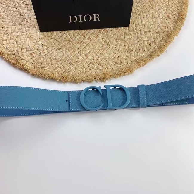 DIOR-ID BELT Raspberry Smooth Calfskin 35 MM B0111UM blue