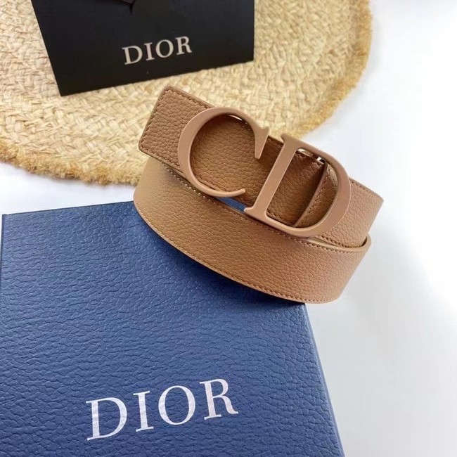 DIOR-ID BELT Raspberry Smooth Calfskin 35 MM B0111UM brown