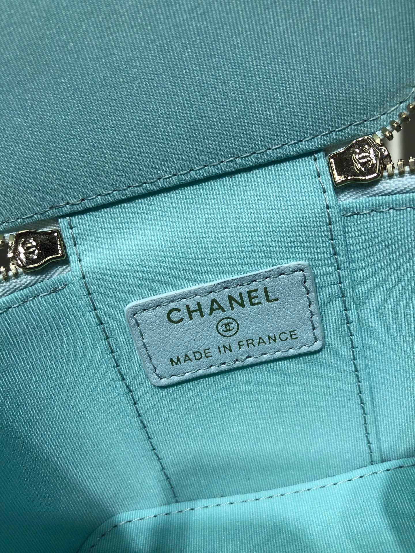 Chanel Original Small classic chain box handbag AP2198 Light Blue