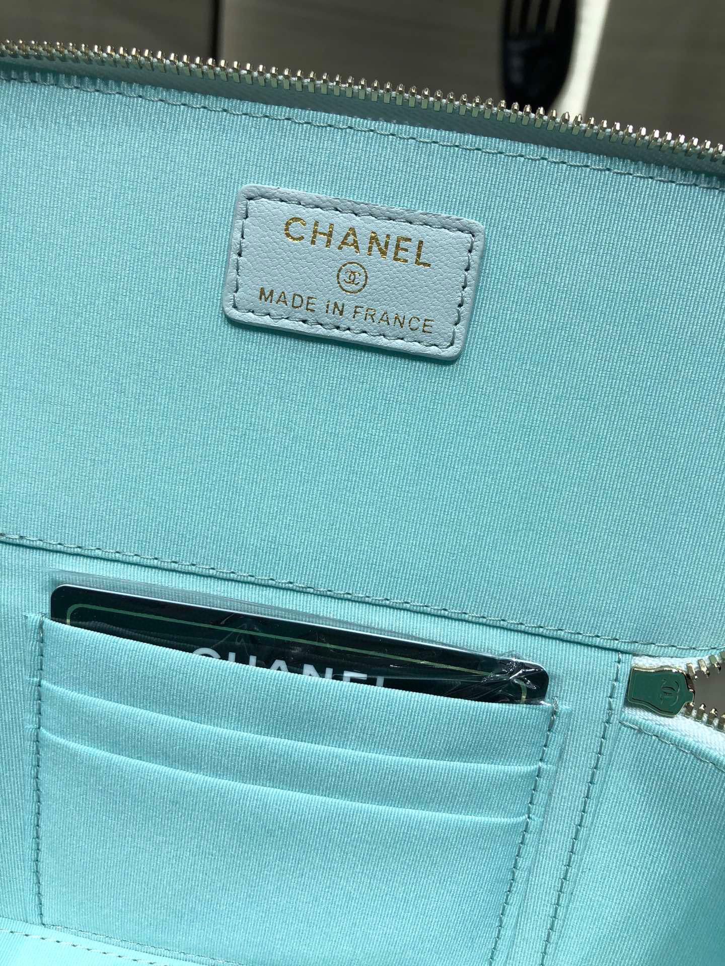 Chanel Original Small classic chain box handbag AP2199 Light Blue