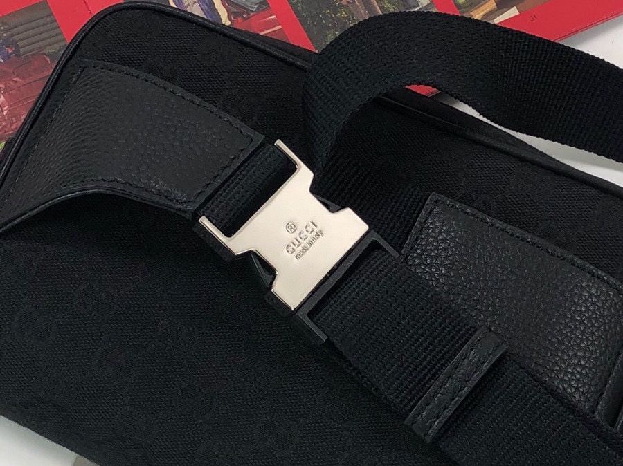 Gucci GG Original GG Leather belt bag 449174 Black