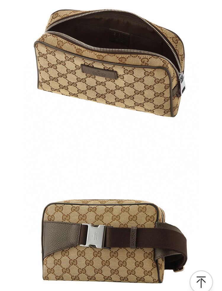 Gucci GG Original GG Leather belt bag 449174 Brown
