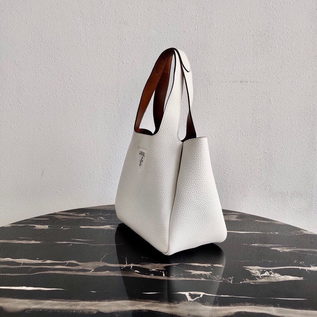 Prada Deer skin bag tote 1BG335 White