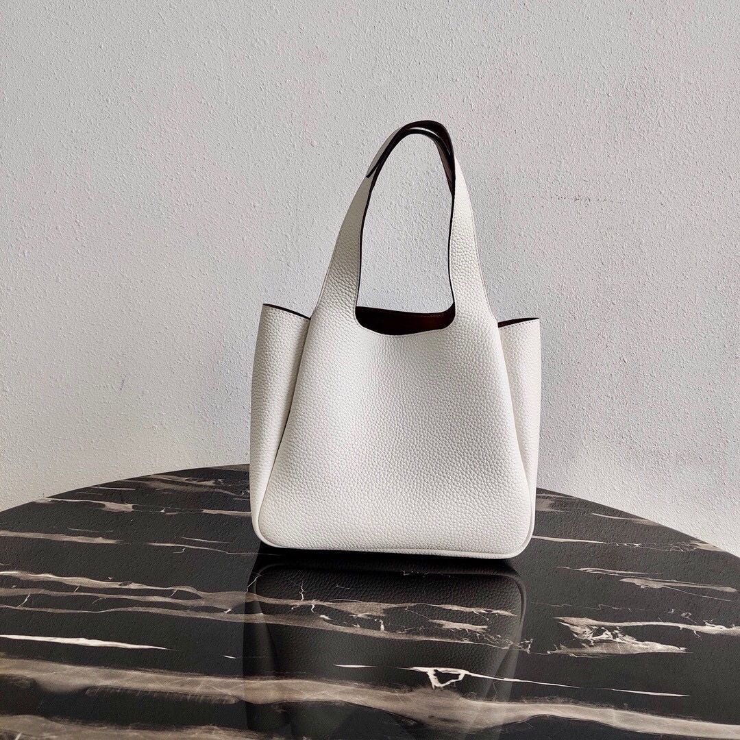 Prada Deer skin bag tote 1BG335 White