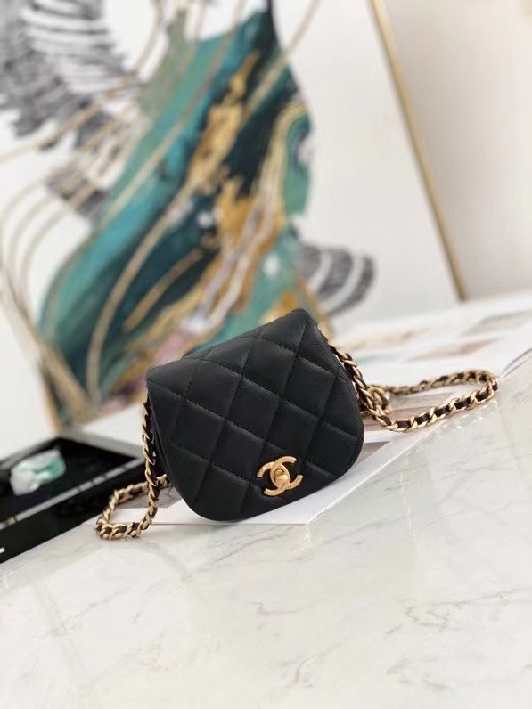 Chanel mini Flap Shoulder Bag Original leather AP2344 black