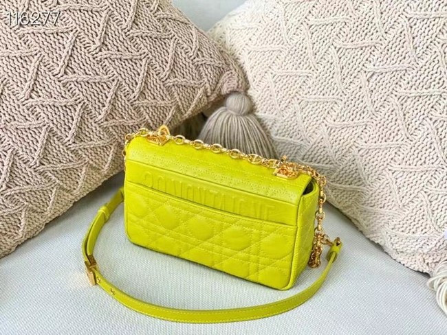 Dior SMALL DIOR CARO BAG Soft Cannage Calfskin M9241 lemon