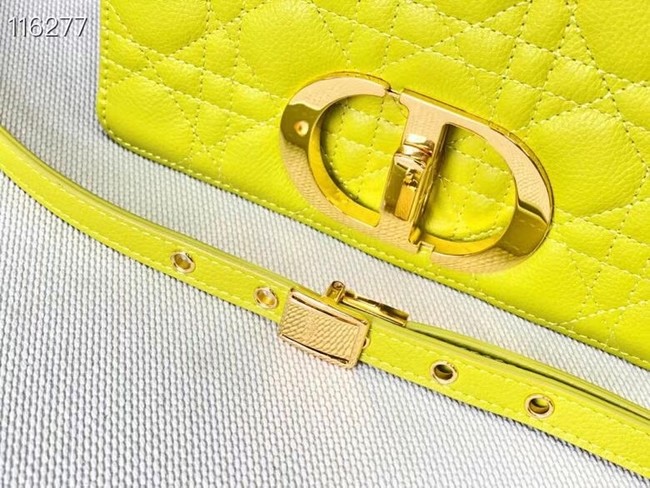 Dior SMALL DIOR CARO BAG Soft Cannage Calfskin M9241 lemon