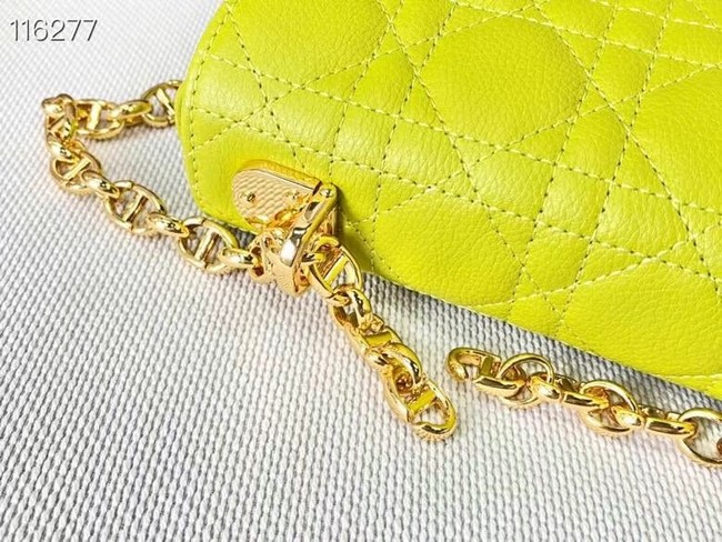 Dior SMALL DIOR CARO BAG Soft Cannage Calfskin M9241 lemon