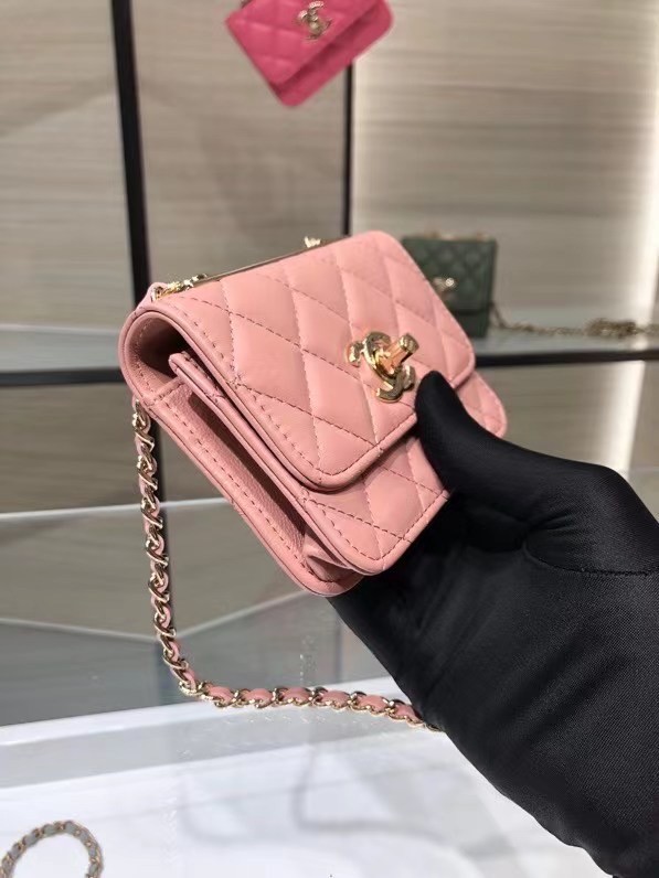 Chanel mini Flap Shoulder Bag Original leather AP2301 pink