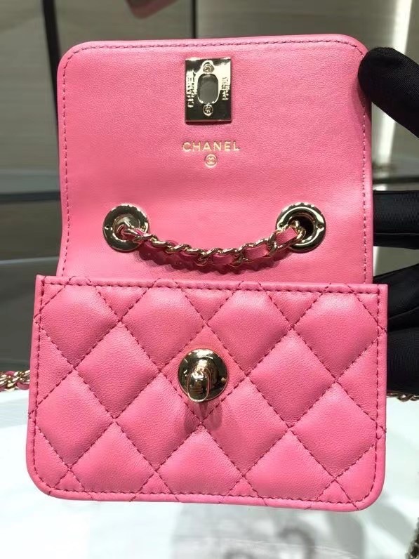 Chanel mini Flap Shoulder Bag Original leather AP2301 rose