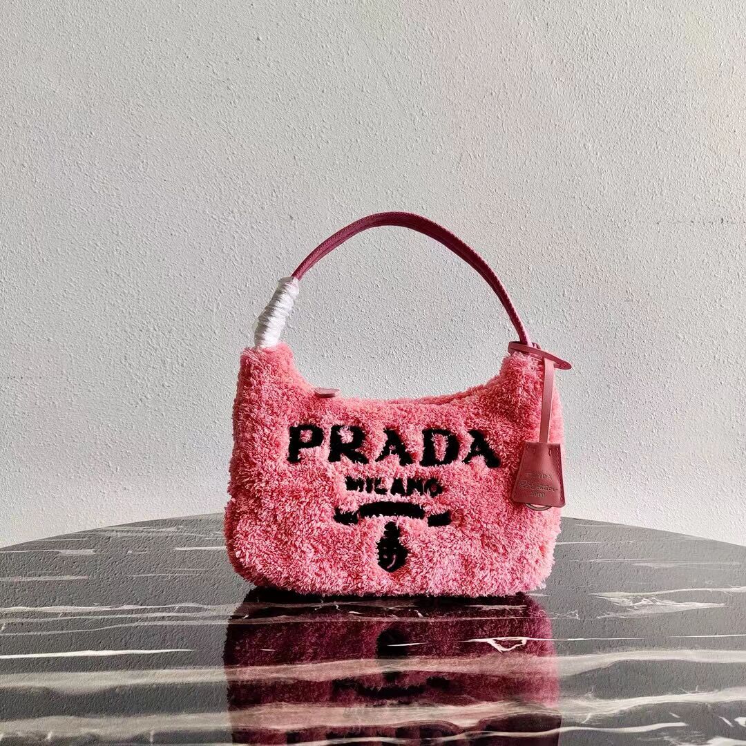 Prada Re-Edition 2000 terry mini-bag 1NE515 pink