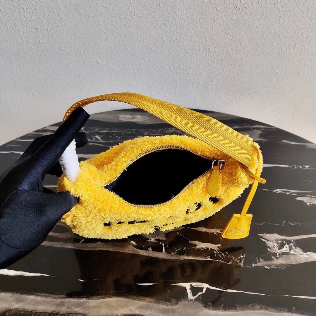 Prada Re-Edition 2000 terry mini-bag 1NE515 yellow