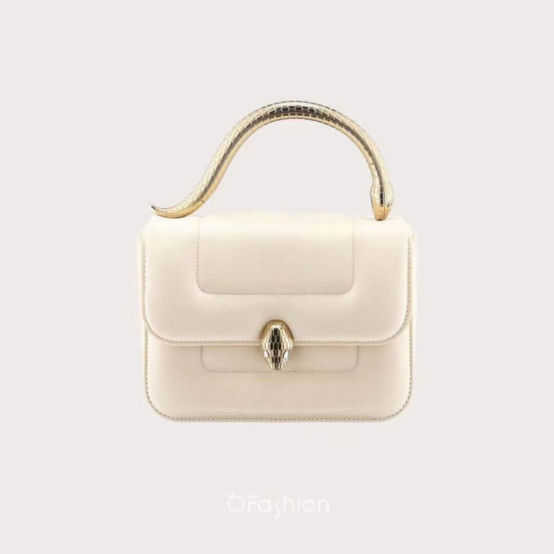 Bvlgari Serpenti Forever leather small crossbody bag B209107 white