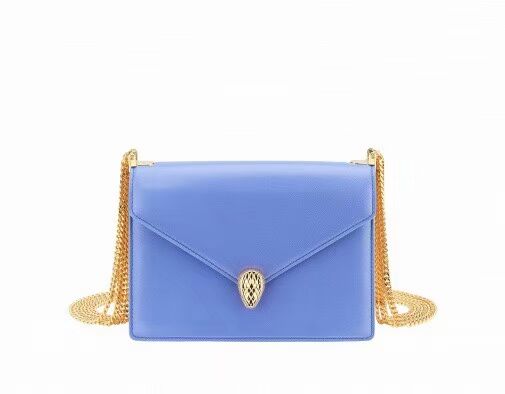 Bvlgari Serpenti Forever leather small crossbody bag B210543 pink blue