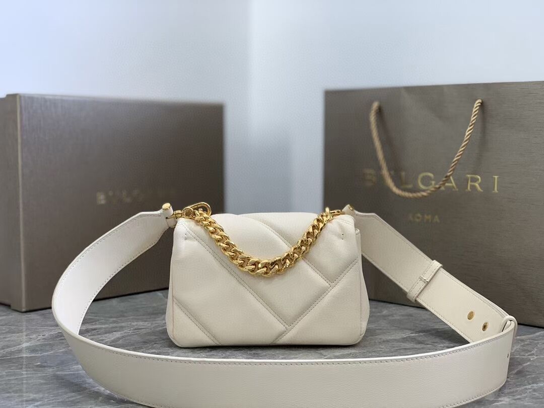 Bvlgari Serpenti Forever leather small crossbody bag B219068 cream