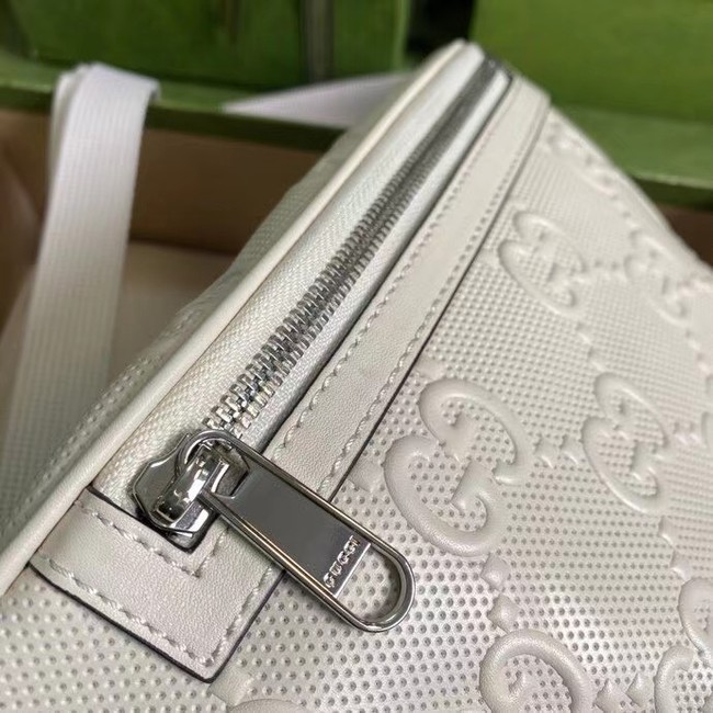 Gucci GG embossed belt bag 658582 white