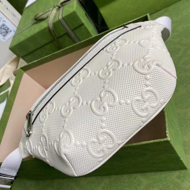 Gucci GG embossed belt bag 658582 white