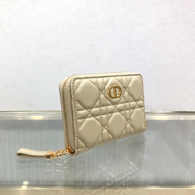 LADY DIOR LOTUS WALLET CANNAGE LAMBSKIN S502 Beige