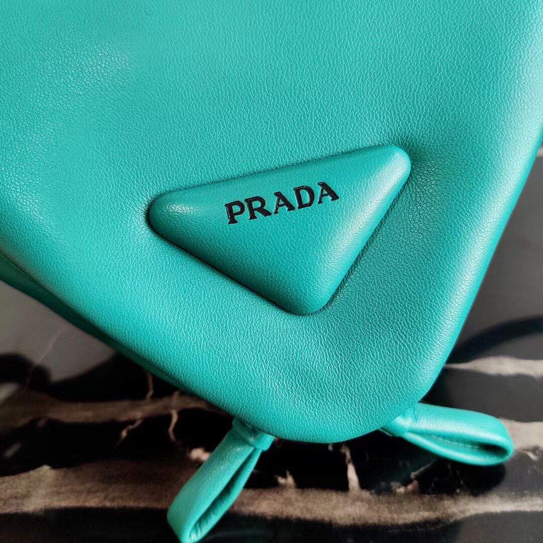 Prada Padded nappa leather handbag 3BA315 blue