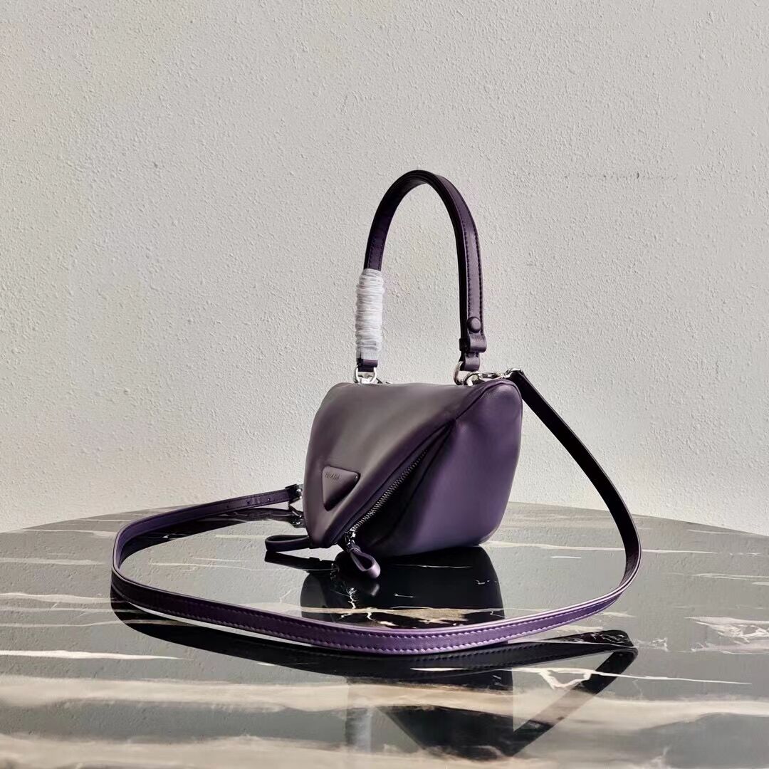 Prada Padded nappa leather handbag 3BA315 violet