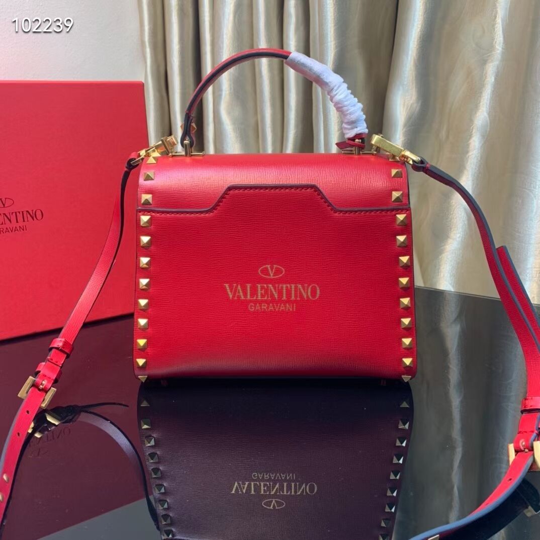 VALENTINO Origianl leather tote bag V4071A red