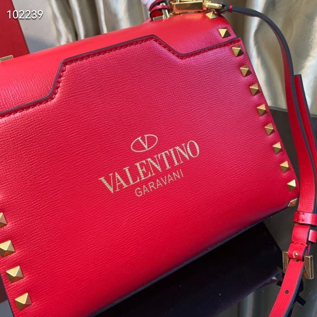VALENTINO Origianl leather tote bag V4071A red
