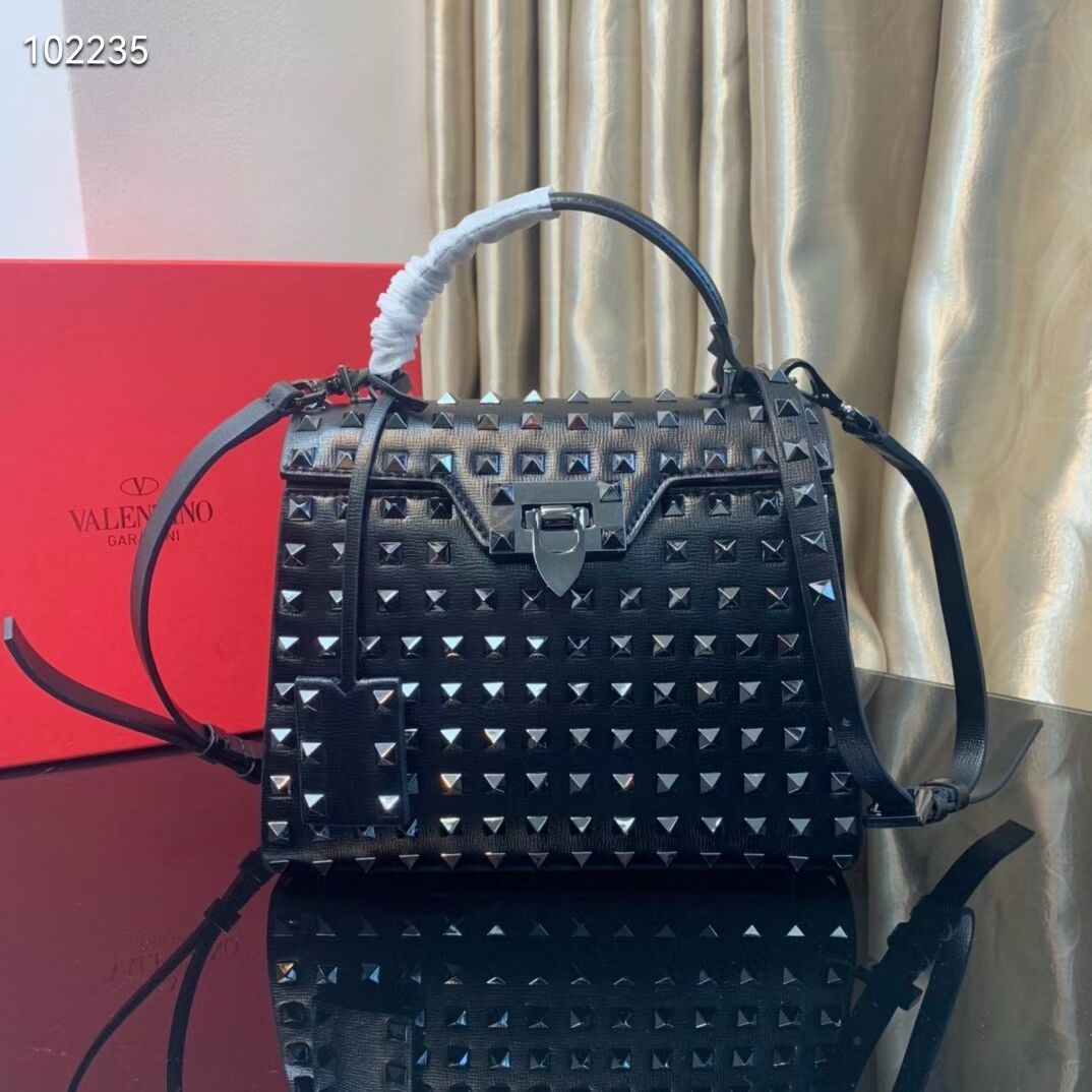 VALENTINO Origianl leather tote bag V4071B black