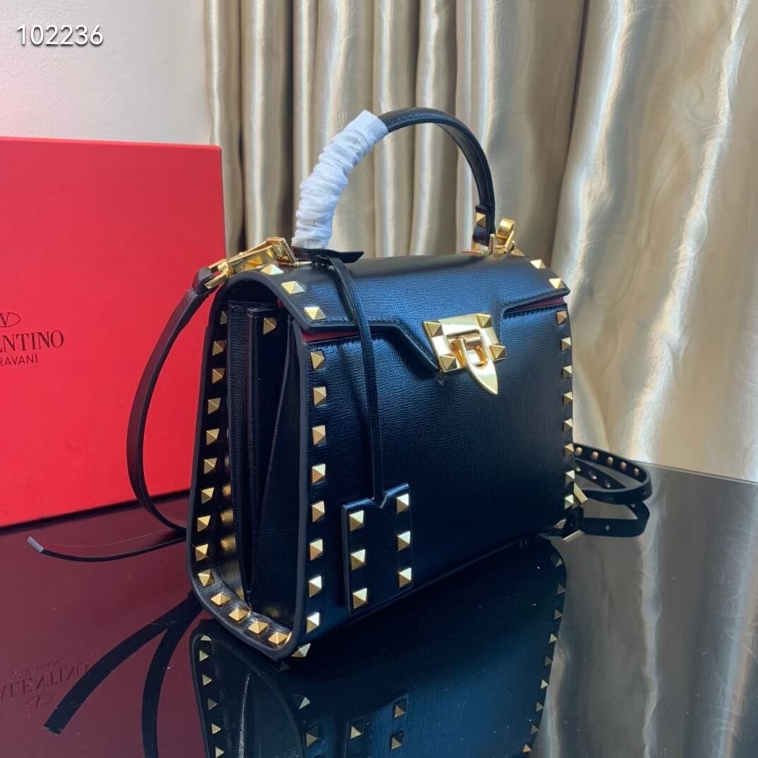 VALENTINO Origianl leather tote bag V4071C black