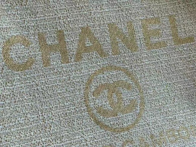 Chanel Canvas Tote Shopping Bag B66941 white