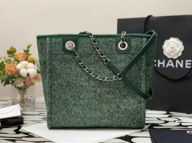 Chanel small Shopping bag A66940 green