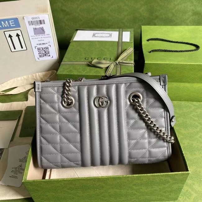 Gucci small leather shoulder bag 681483 grey