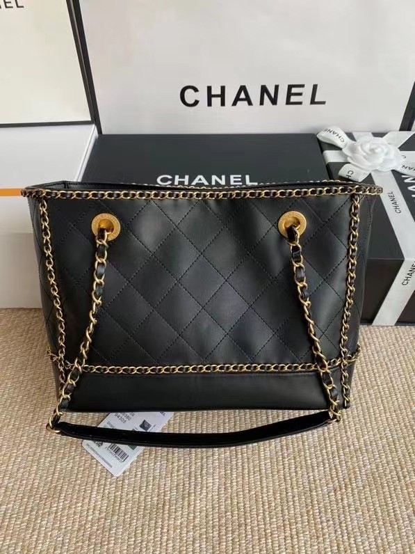 Chanel leather Shoulder Bag AS2739 black
