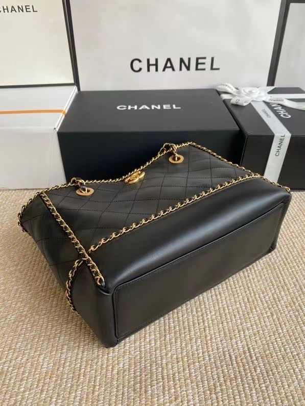 Chanel leather Shoulder Bag AS2739 black