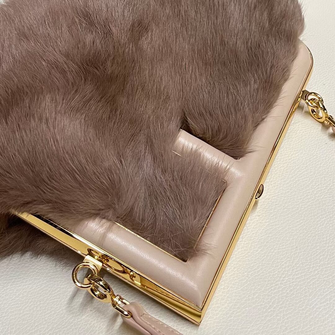 FENDI FIRST SMALL mink bag 8BP129A grey