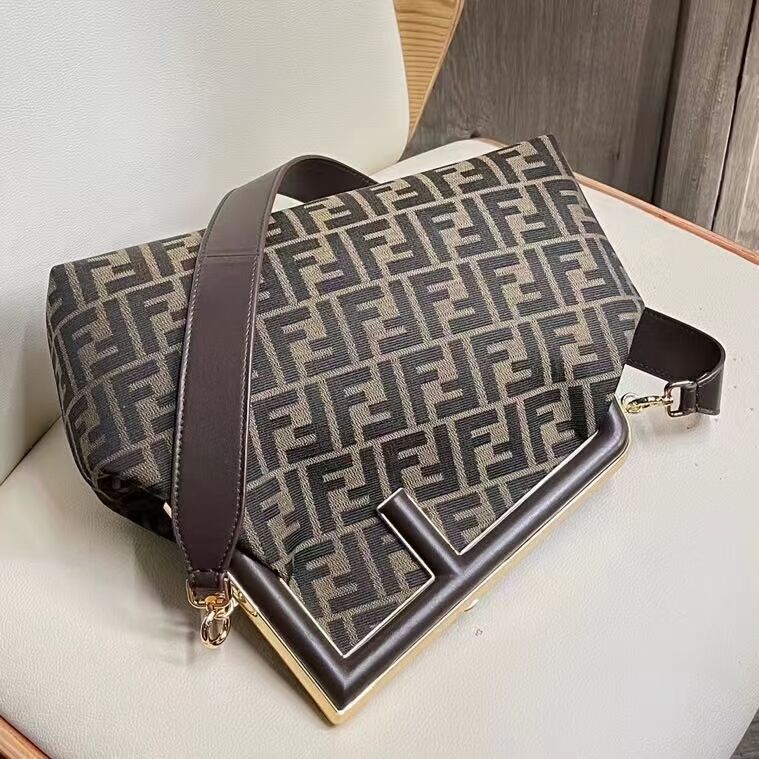 FENDI FIRST fabric bag 5FB2323 Brown