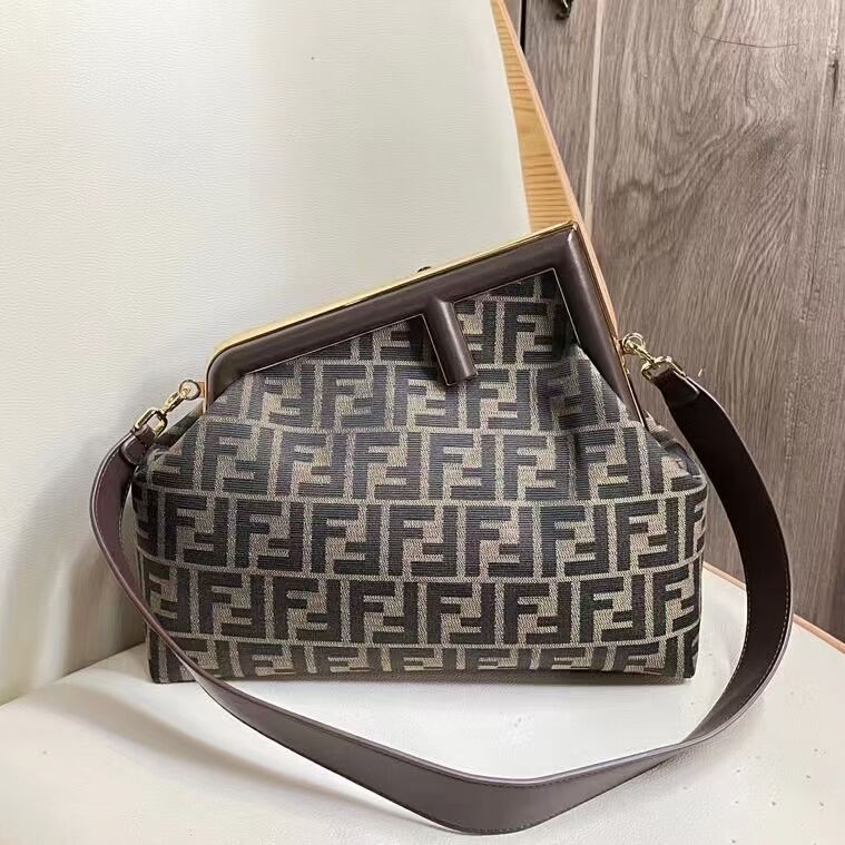 FENDI FIRST fabric bag 5FB2323 Brown