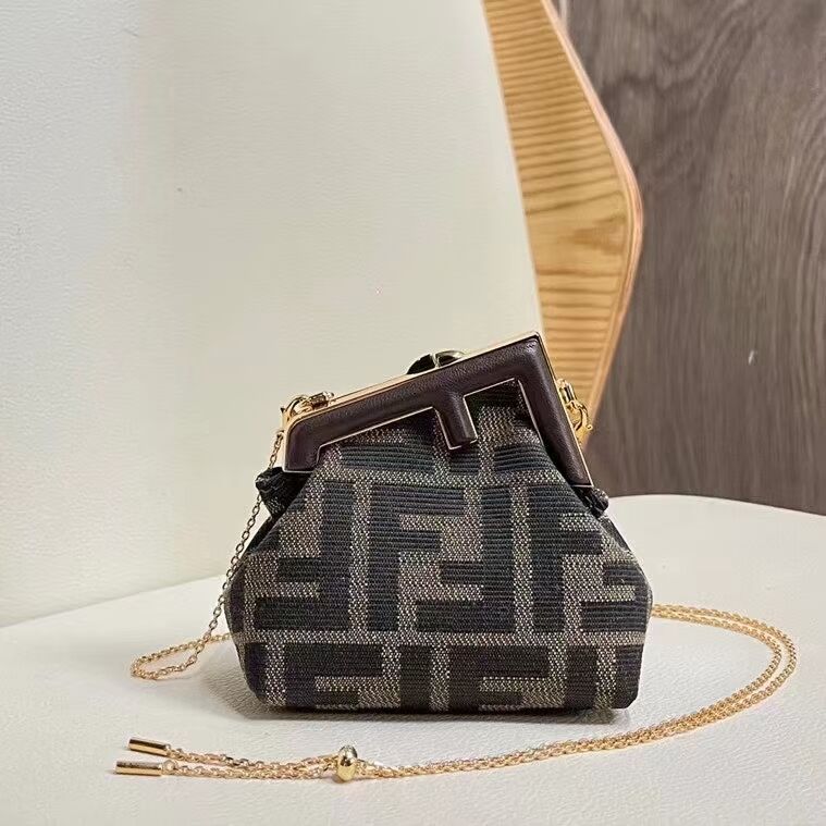 FENDI FIRST mini fabric bag 5FB2321 brown