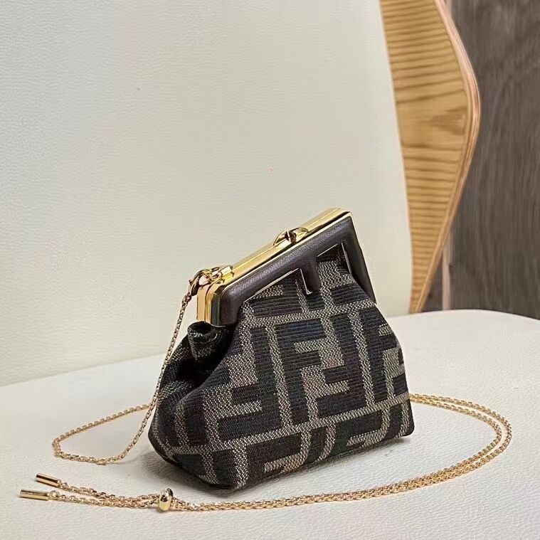 FENDI FIRST mini fabric bag 5FB2321 brown