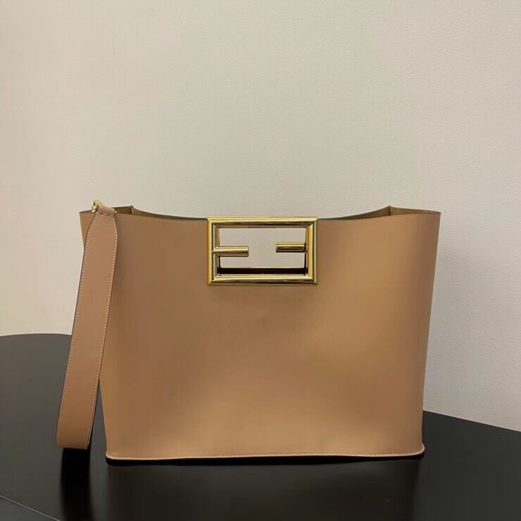 FENDI WAY MEDIUM Beige leather bag 8BH391AAI