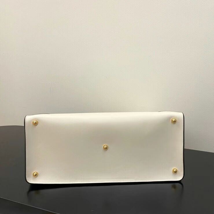 FENDI WAY MEDIUM White leather bag 8BH391AAI