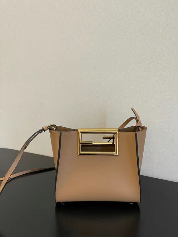 FENDI WAY small leather bag 5FB6846 Beige