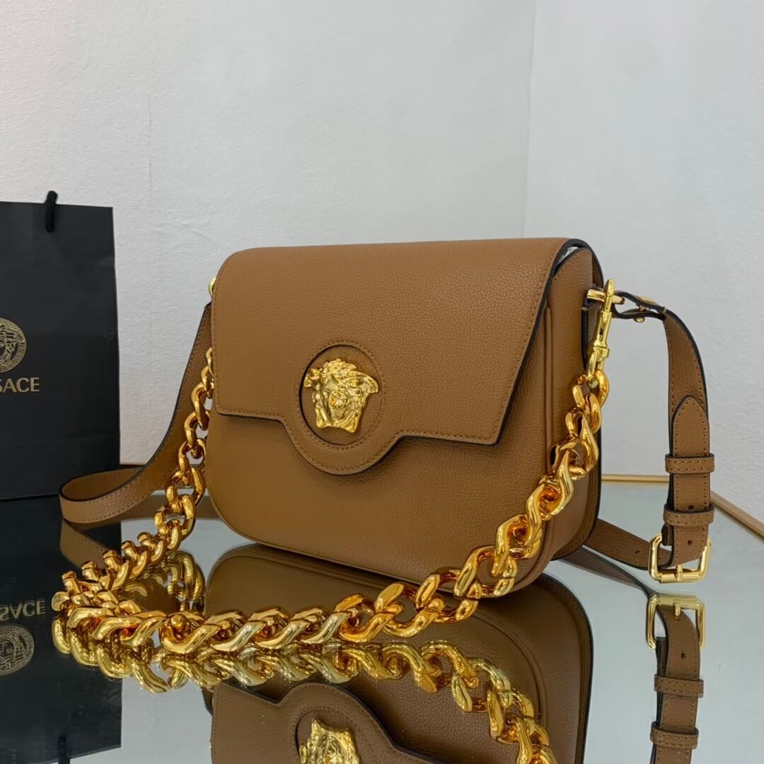 Versace Original medium Calfskin Leather Bag FS1067 brown