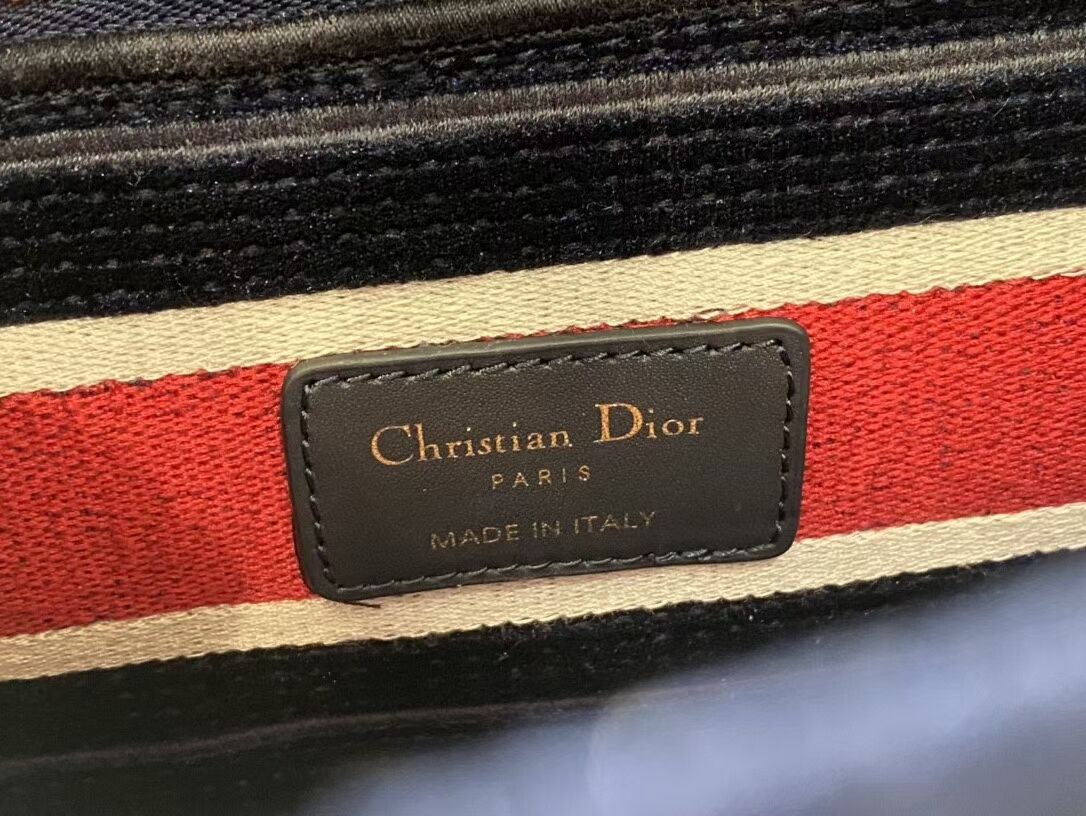 DIOR BOOK TOTE Velvet Crocodile Pattern M2030 Dark Blue