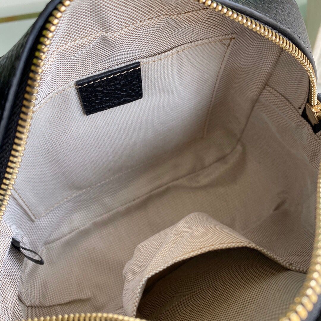 Gucci Soho Original Calfskin Leather Disco Bag 308364 Black