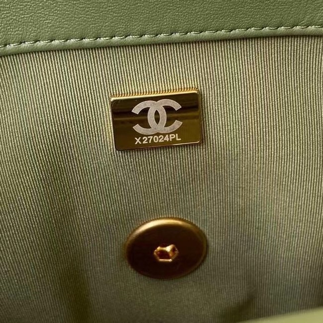 CHANEL Lambskin 19 Flap Bag AS1160 AS1161 green