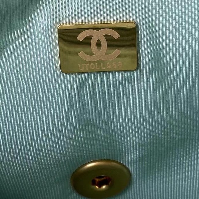 Chanel Flap Shoulder Bag Grained Calfskin AS2855 pearl light green