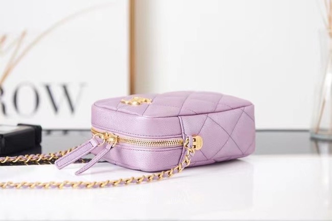 Chanel mini Shoulder Bag Grained Calfskin AS2857 Lavender